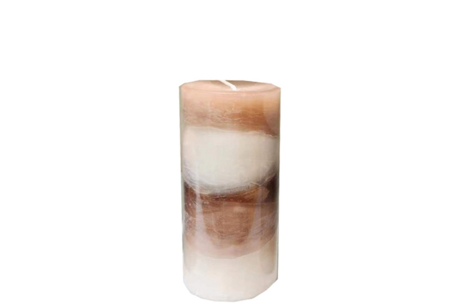 Vanilla Swirl Ombre Pillar Candle - a Cheeky Plant