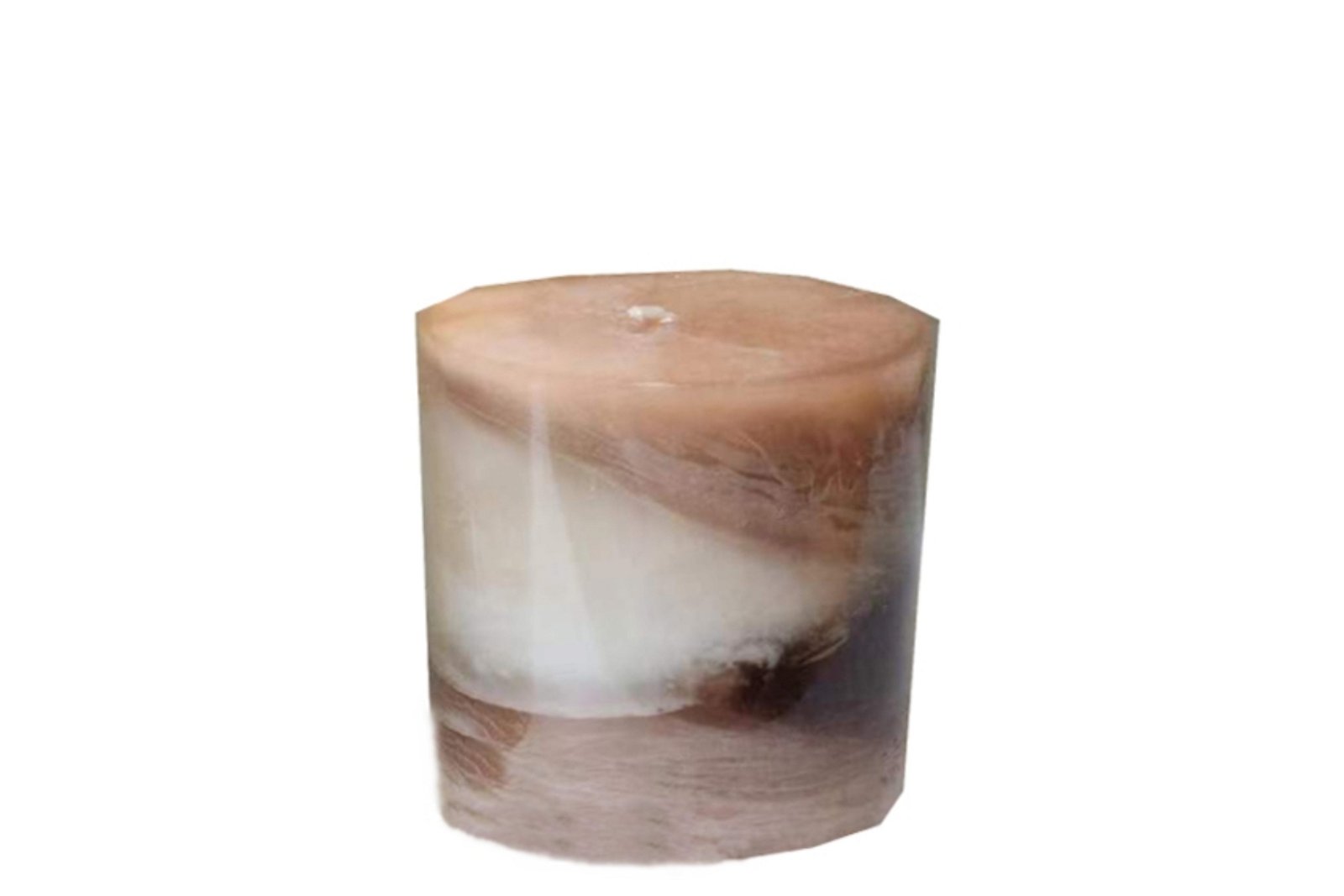 Vanilla Swirl Ombre Pillar Candle Short - a Cheeky Plant