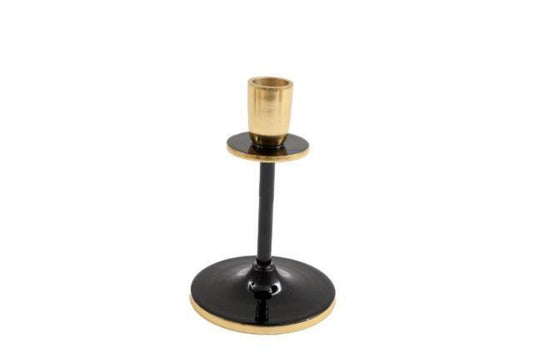 Small Black and Gold Candlestick - a Cheeky Plant