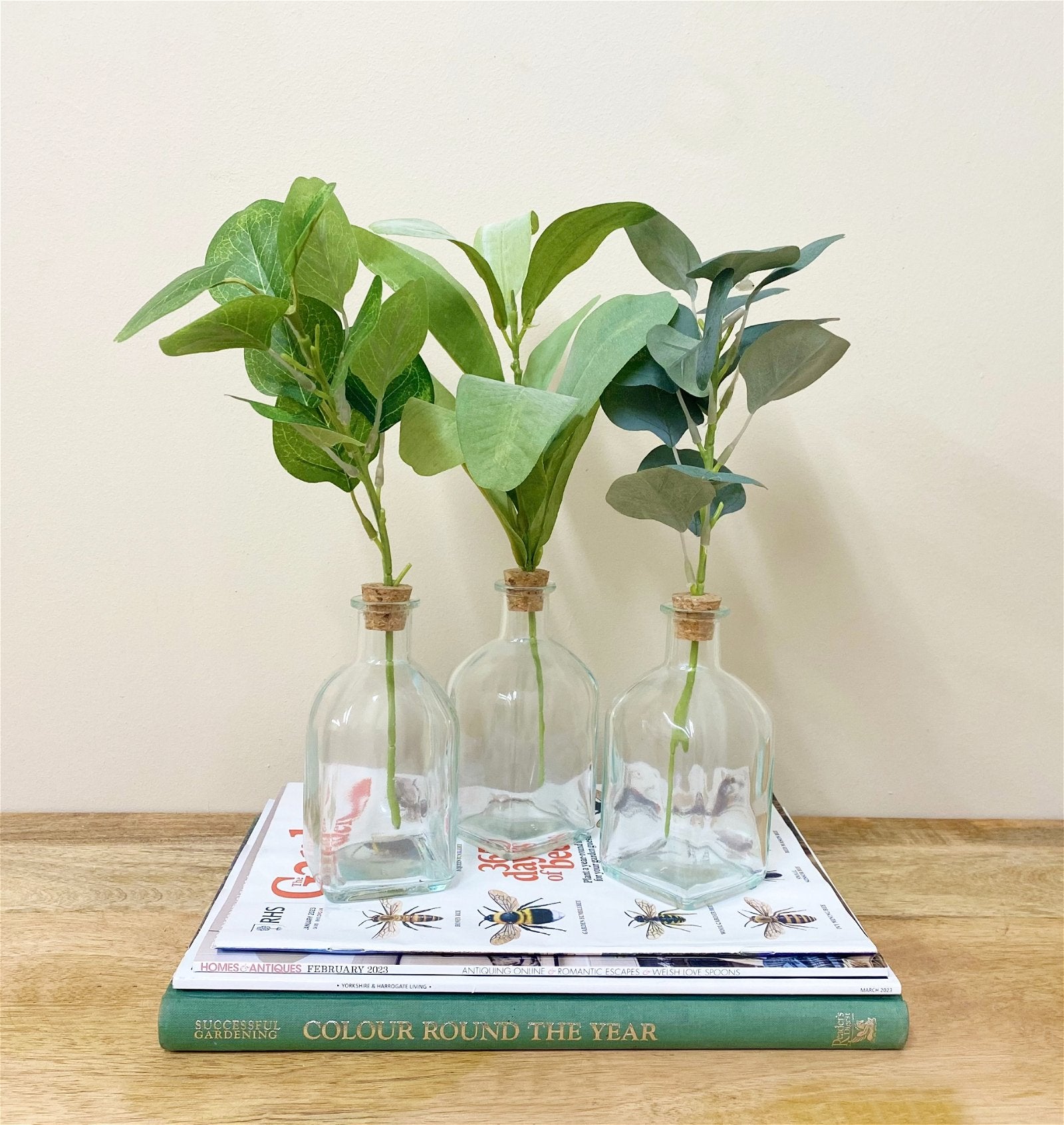 Set of Three Artificial Leaf In Vase - a Cheeky Plant