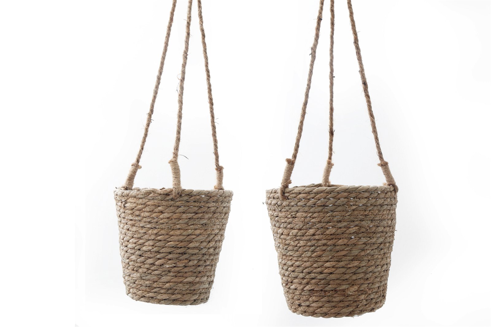 Set of Two Rush Grass Hanging Planters - a Cheeky Plant