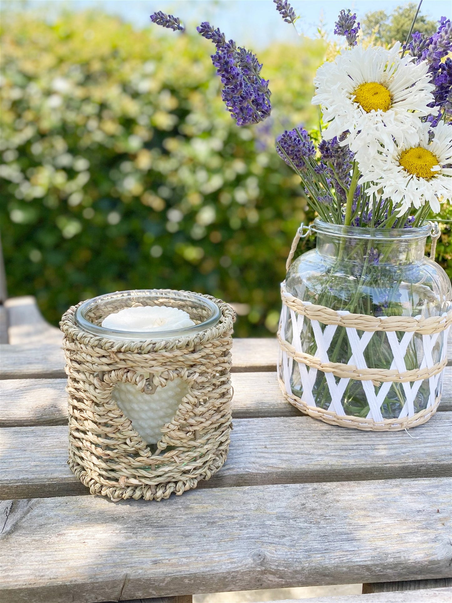 Small Seagrass Candle Holder - a Cheeky Plant