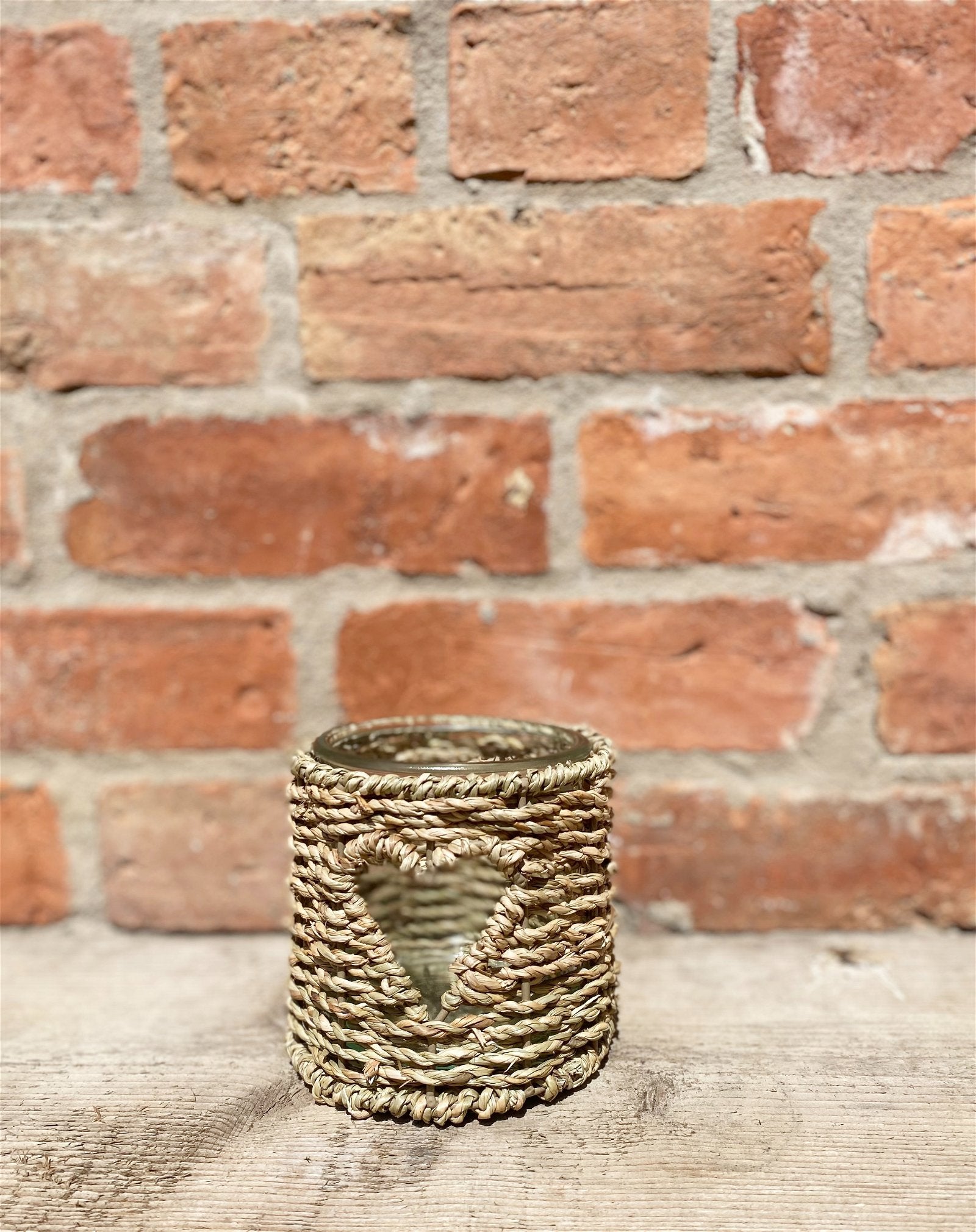 Small Seagrass Candle Holder - a Cheeky Plant