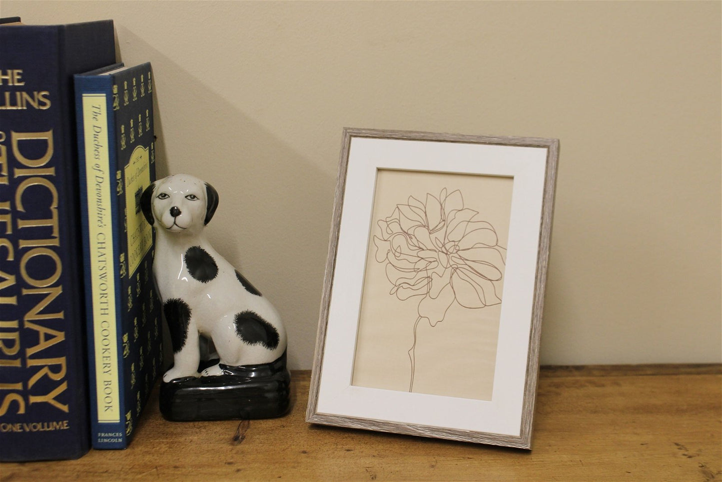 Set of Three Photo Frames with Wood Edge - a Cheeky Plant