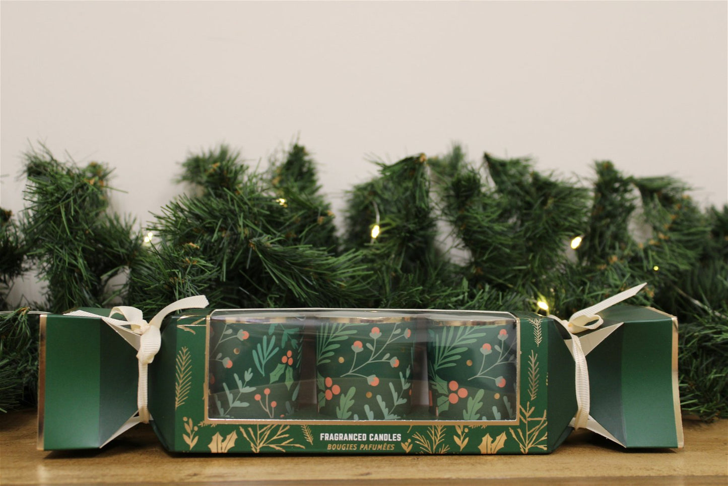 Cracker Gift-box with Mistletoe & Fir Candle-pots - a Cheeky Plant