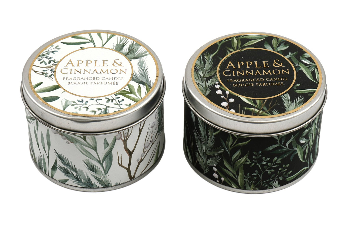 Set of Two Apple and Cinnamon Tin Candles - a Cheeky Plant